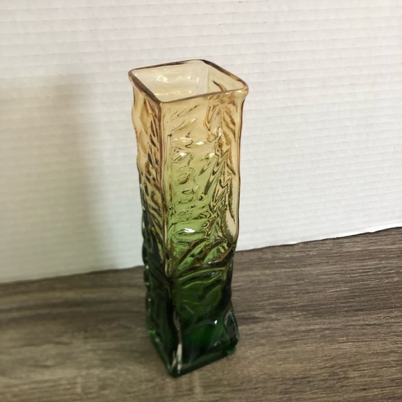 Vtg Japanese Tajima Bark Texture Gradient Vase - Picture 3 of 11